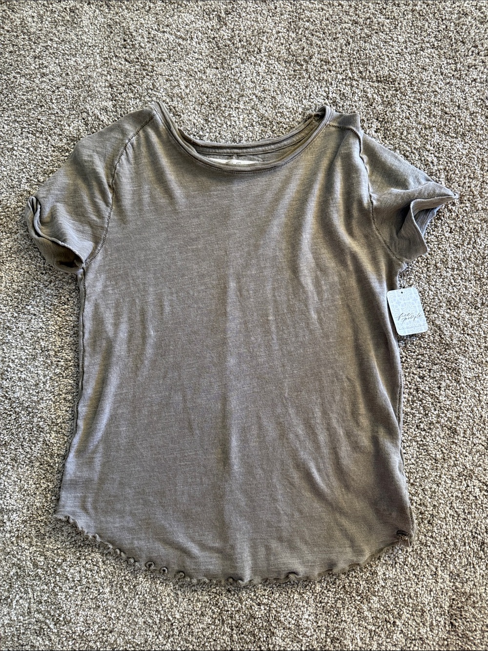 Free People We the Free Be My Baby Cotton T-Shirt, NWT, Large